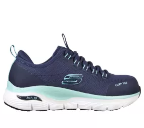 'Skechers' Women's Arch Fit Ebinal EH Comp Toe - Navy / Aqua