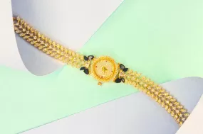 Stylish Gold Plated Cz Watch By Asp Fashion Jewellery