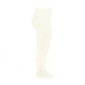 Tights side openwork warm - Beige