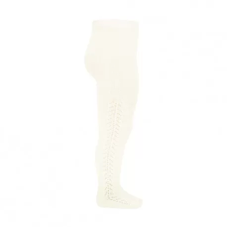 Tights side openwork warm - Beige