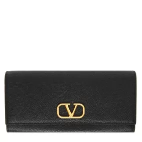 VLogo Signature Continental Wallet, Black