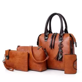 Women Composite Bag Luxury Leather Purse and Handbags 6010