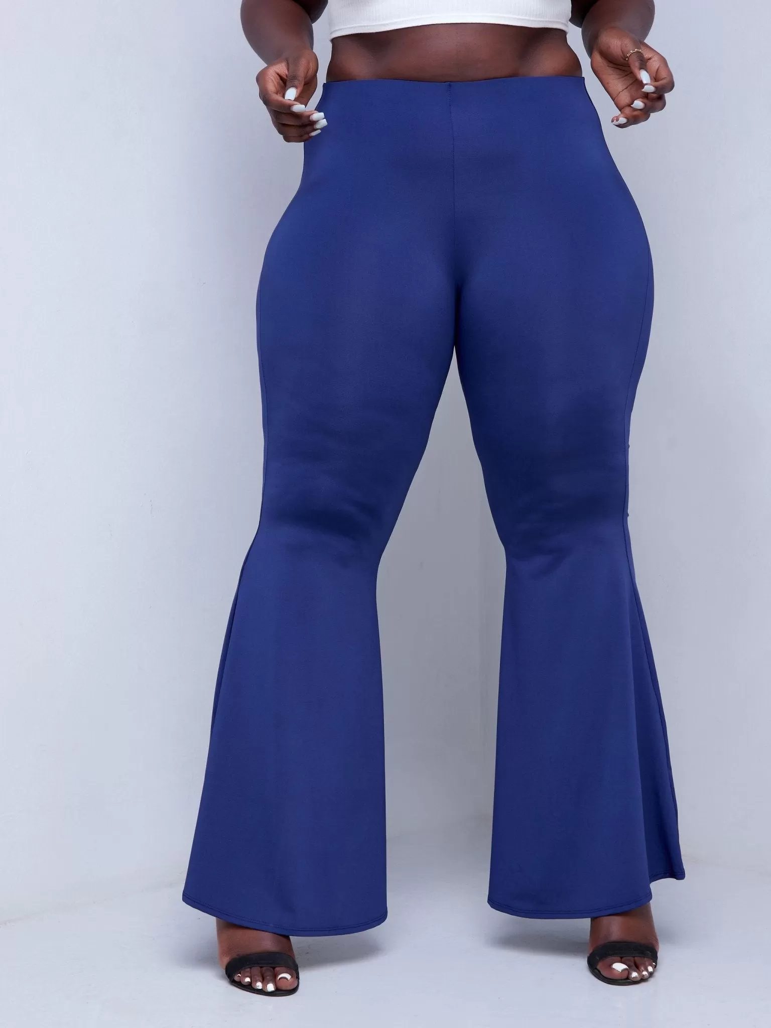 Zoya Party Flared Leggings - Navy Blue